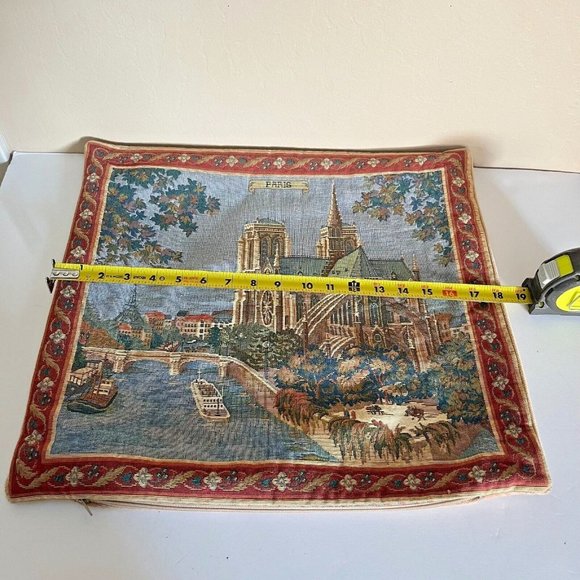 Paris Large European Tapestry Cushion Pillow Cover Home Decor 18x18" no Infill - Picture 12 of 13